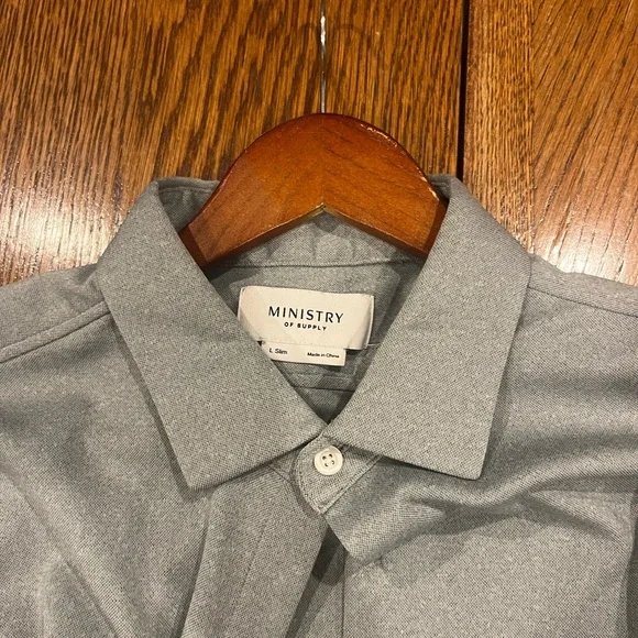 Ministry of Supply Blue Button-Up Shirt - Picture 3 of 7